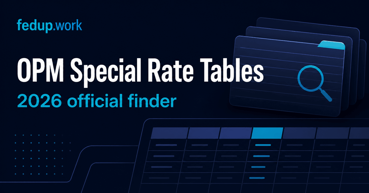 Tablur Work Example OPM Special Rate Table Finder (2026) | FedUp.work